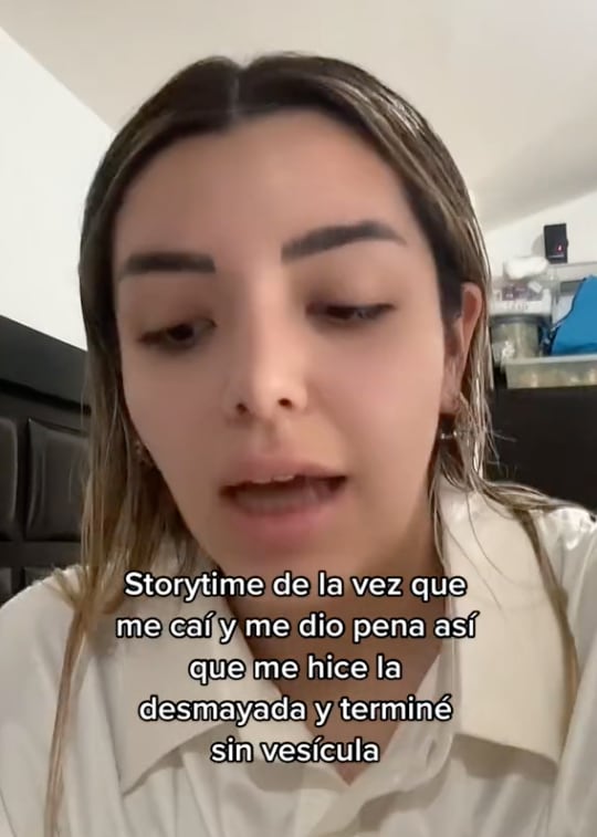 Estefanía Chescia, fingió un desmayo