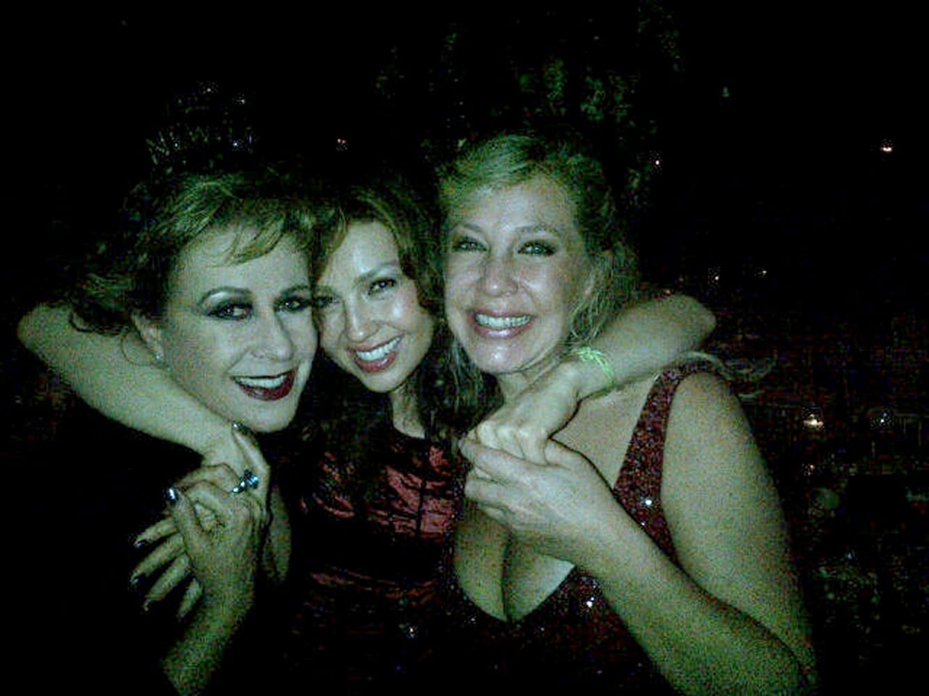 Laura Zapata, Thalía y Ernestina Sodi.