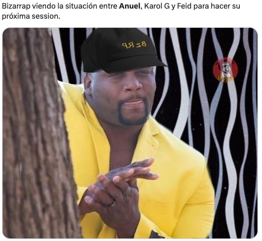 Memes tunden a Anuel AA por tirarle de nuevo a Feid