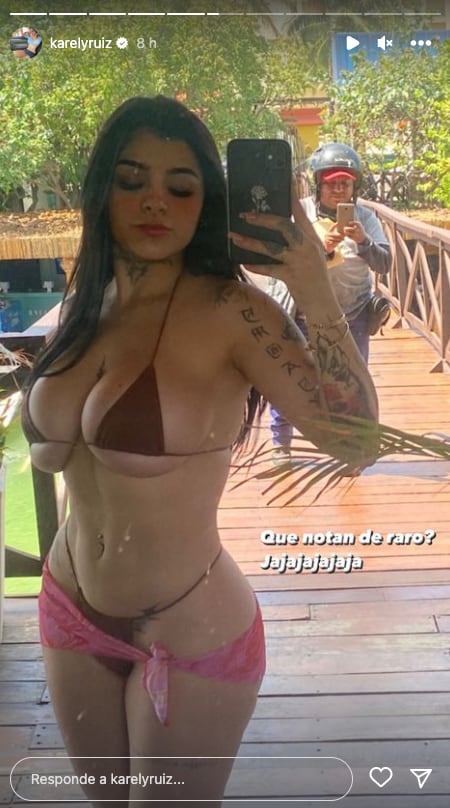 Karely Ruiz cacha a fan que la fotografío a escondidas