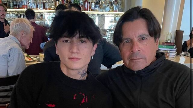 Cooper Noriega y su papá