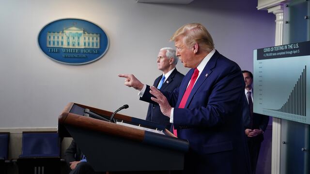 Donald Trump en conferencia de prensa