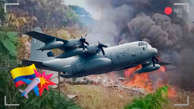Accidente de avión militar en Colombia con soldados a bordo