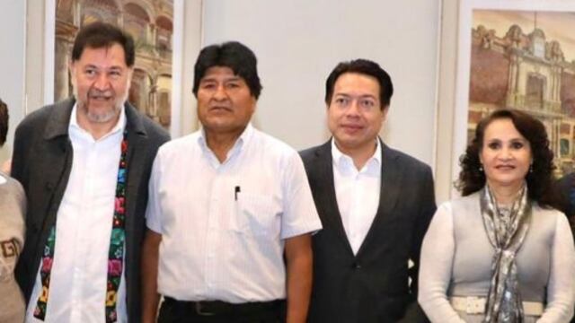 Gerardo Fernández Noroña, Evo Morales, Mario Delgado y Dolores Padierna