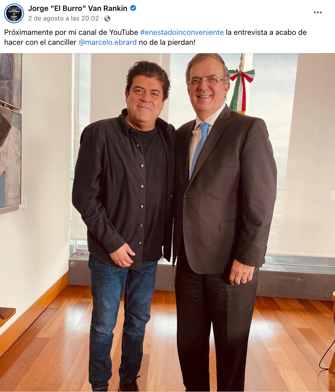 Marcelo Ebrard es blanco de críticas por entrevista con el mejor amigo de Luis Miguel