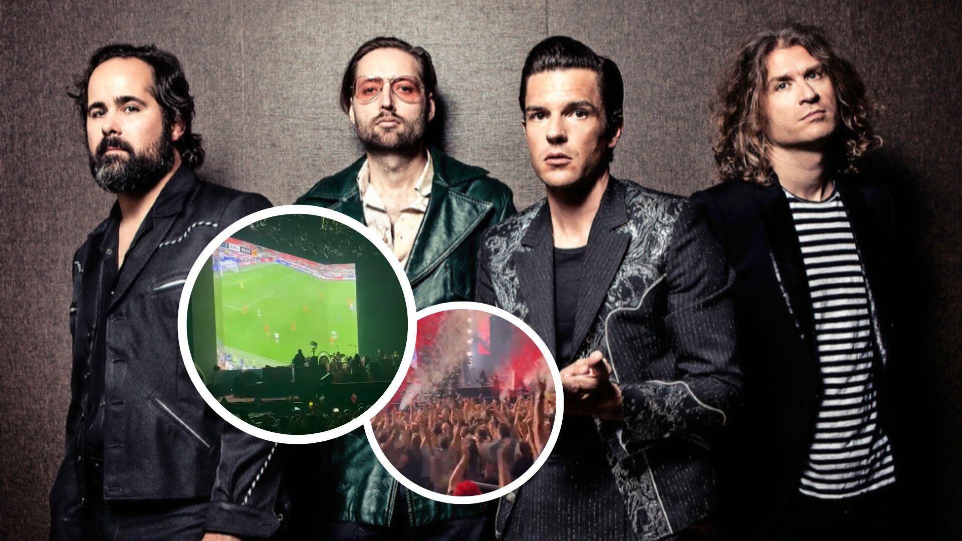VIDEO: The Killers transmitió la semifinal de la Eurocopa 2024 antes de su concierto en Londres