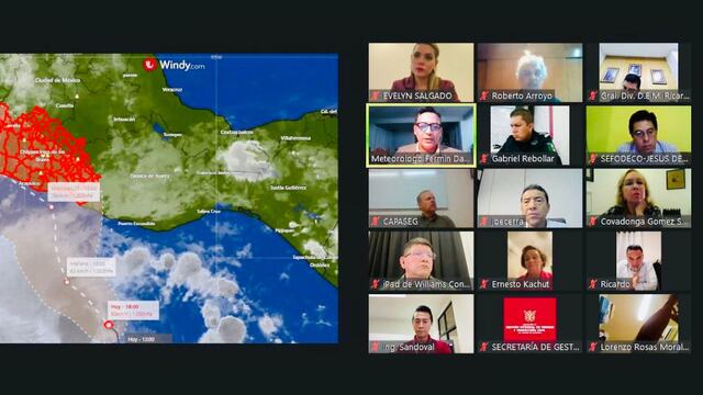 Sesión permanente por tormenta tropical Otis en Guerrero