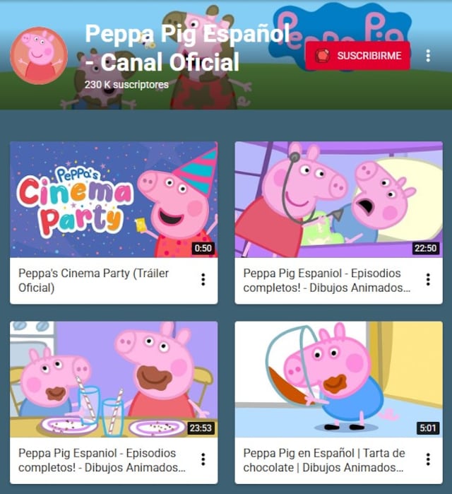 Peppa Pig en YouTube Kids: 7 canales en español con capítulos de la ...