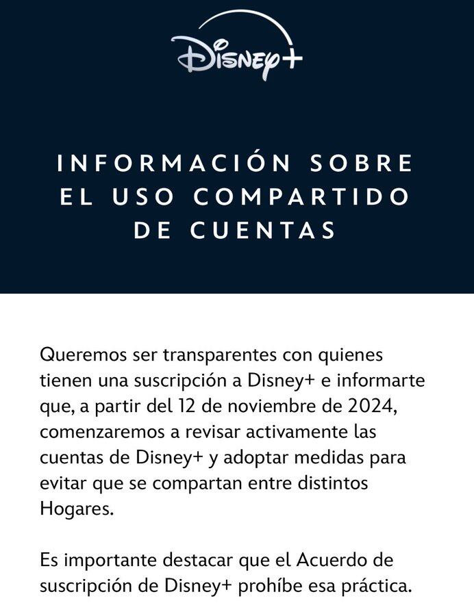 Cuentas Compartidas Disney Plus