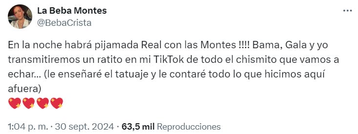 Krista Montes y Gala Montes tendrán un en vivo en TikTok