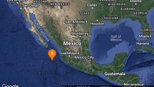 Sismo hoy al sureste de Puerto Vallarta