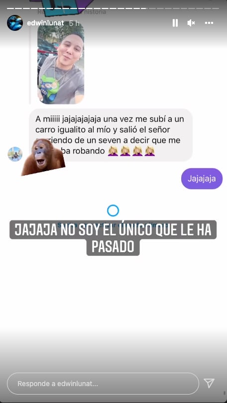 Edwin Luna se equivoca de carro