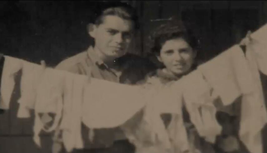 Jacobo Grinberg con su primera esposa