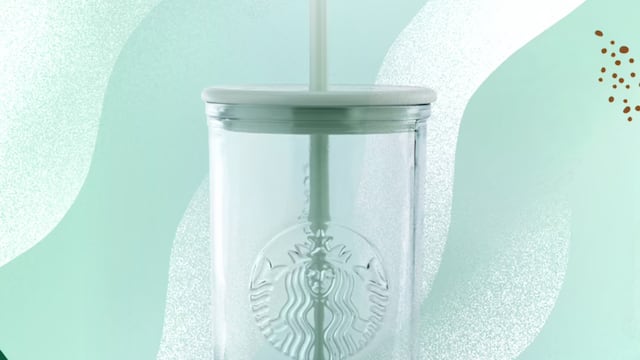 Vaso de vidrio de Starbucks