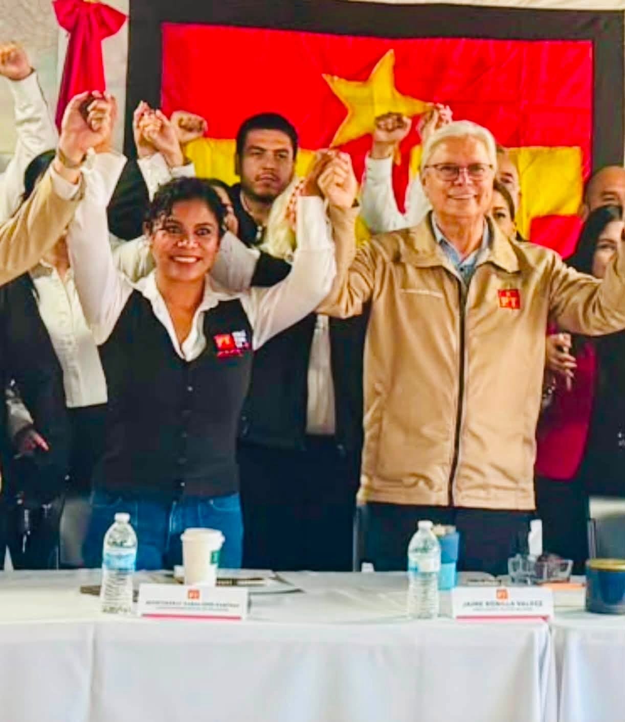 Montserrat Caballero vuelve a la vida política con el PT y Jaime Bonilla