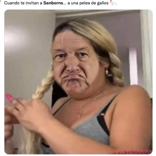 Memes sobre las peleas de gallo en Sanborns