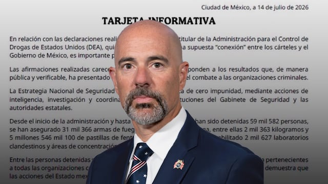 Gabinete de Seguridad contesta a Terrance Cole, jefe de la DEA