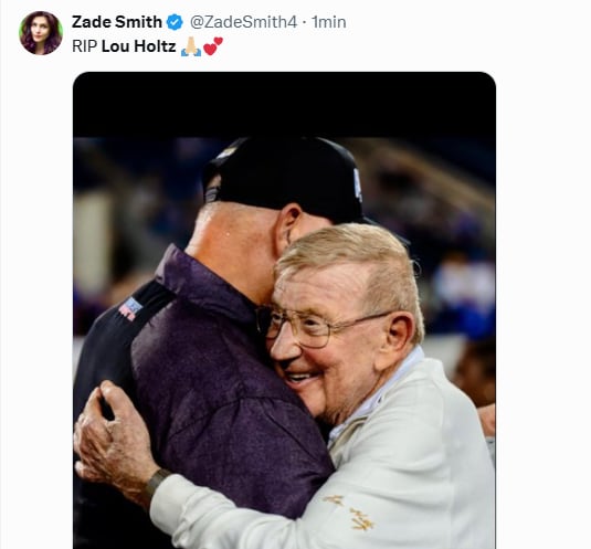Varias figuras lamentaron la muerte de Lou Holtz