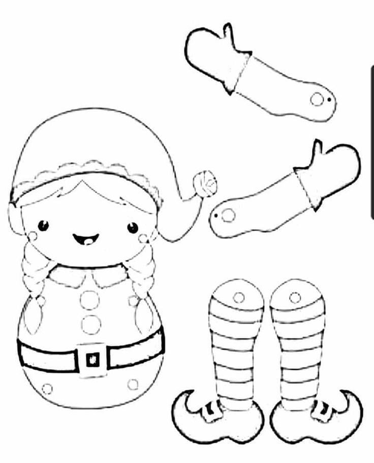 Duendes navideños para colorear y armar: 5 plantillas listas para imprimir y decorar en Navidad