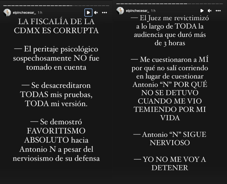 César 'N' acusa a la Fiscalía de corrupta y favorecer a Antonio Berumen