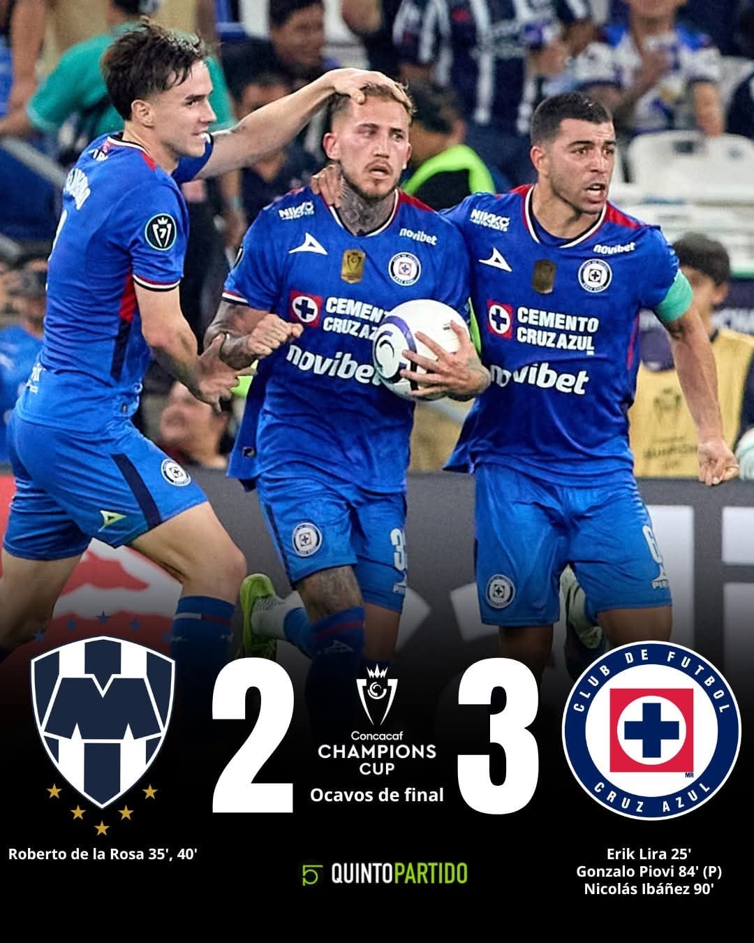 Cruz Azul vs Rayados en la Concachampions 2026