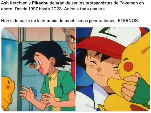 Memes se despiden de Ash Ketchum y Pikachu