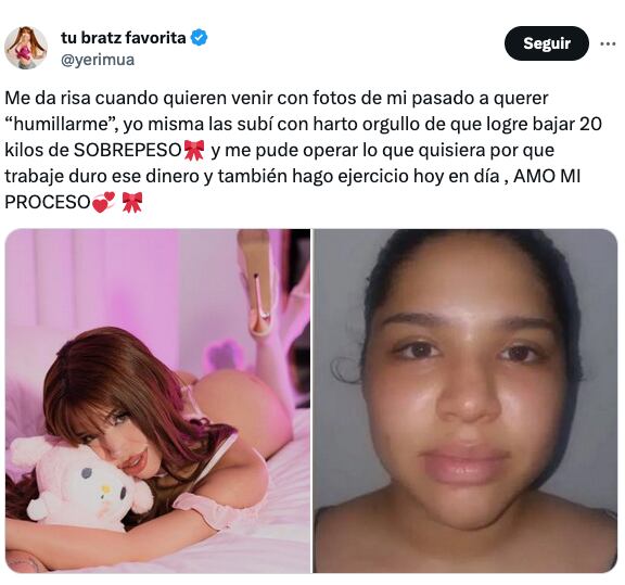 Yeri Mua responde a los que se burlan de su físico.