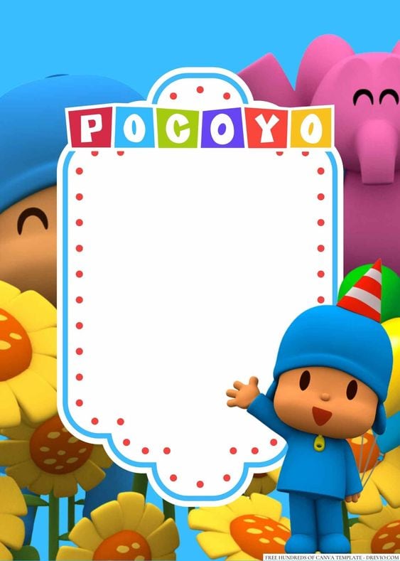 Tarjetas de Pocoyó para graduación