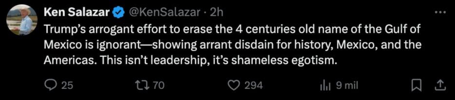 Ken Salazar defiende el Golfo de México.