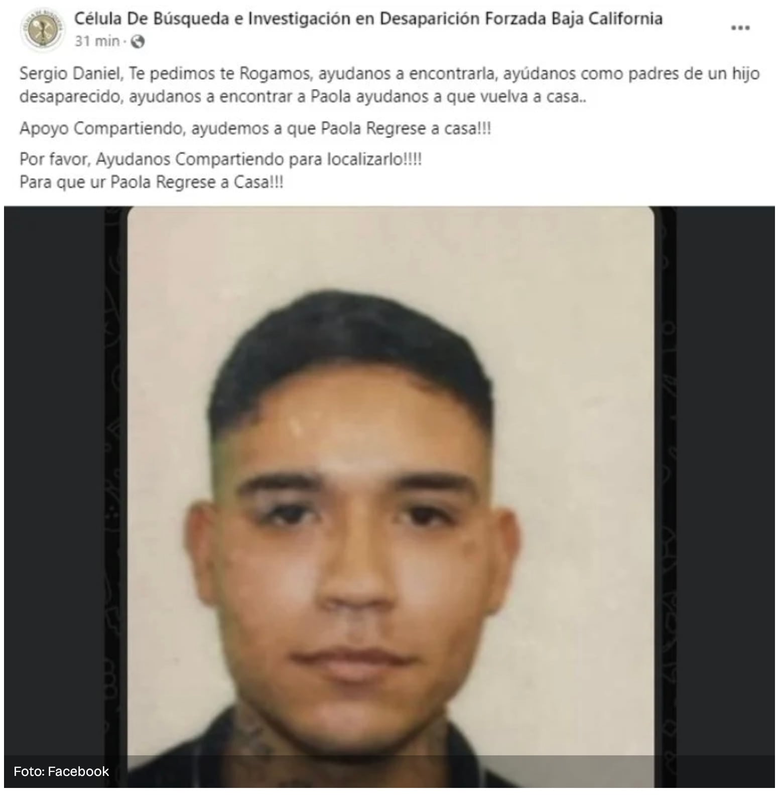 Conductor de DiDi que tomó Paola Andrea Bañuelos Flores, desaparecida en Mexicali