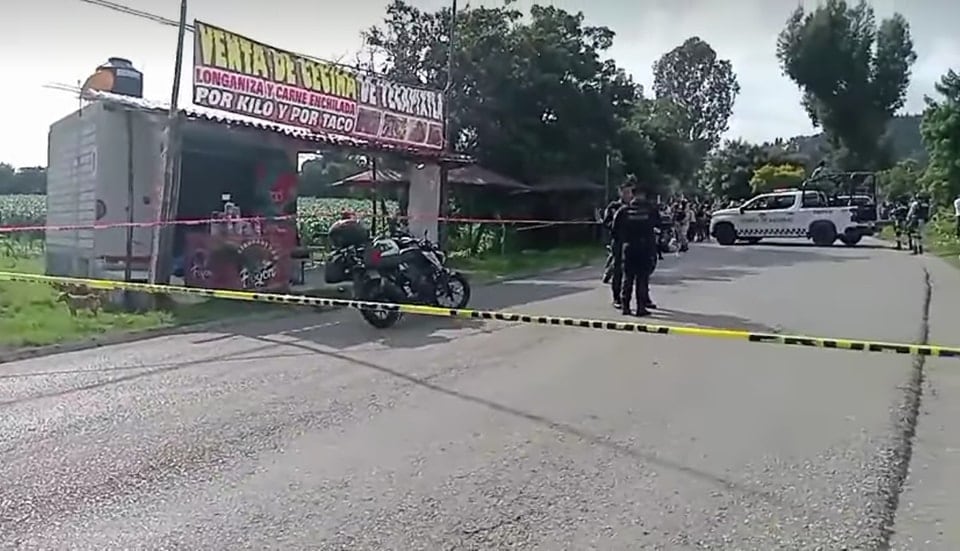 Matan a cinco personas en ataque armado contra puesto de cecina en Totolapan, Morelos