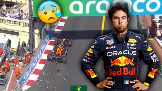 Checo Pérez sufre accidente en la clasificación para el GP de Mónaco; queda fuera