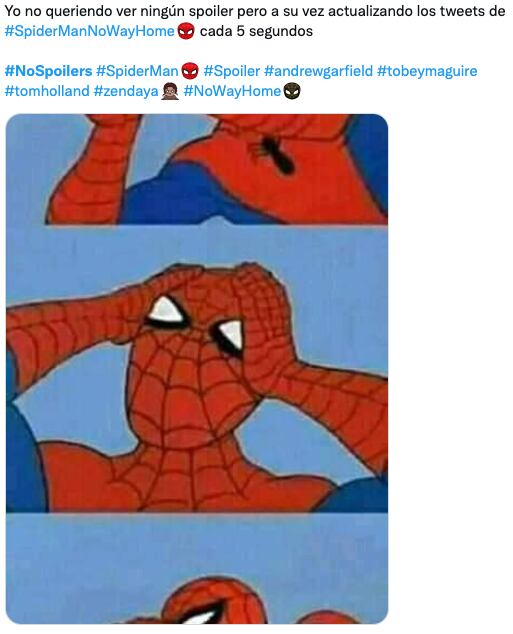 Con memes, piden no subir spoilers de 'Spider-Man: No Way Home' a redes  sociales